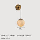 Copper Marble Ball Wall Light 12/15cm for Bedroom Dining Room by Ljojo