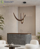 Ljojo Industrial Minimalist Wood LED Pendant Lights Chandelier for Home Decoration