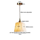 Ljojo Luxury Ceramic LED Pendant Lamp in Antique Brass Iron Finish