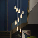 Ljojo LED Staircase Chandeliers: Modern Home Decor Pendant Light for Living Room
