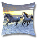 Fine Horse Print Cushion Cover for Home Decor by Ljojo