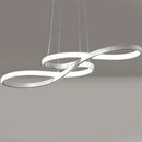 Nordic LED Pendant Lights: Serpentine Golden Ring Chandelier for Living Room by Ljojo