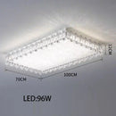Ljojo LED Crystal Ceiling Lamp Modern Square Dimmable Dining Room Fixture
