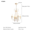 French Retro Crystal Chandelier Wall Lamp Princess Room Candle Hanging Lamp Ljojo