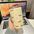 Ljojo 360ml Stainless Steel Thermal Tumbler with Straw - Kawaii Design for Hot and Cold Drinks