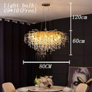 Gold Crystal Ceiling Chandelier for Dining Living Room Luxury by Ljojo