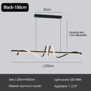 LED Pendant Lamp Elegant Black Gold Chandelier Stylish Dining Room Lighting Ljojo