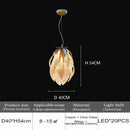 Ljojo LED Glass Chandelier - Full Copper Creative Design for Living Dining Room