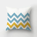Blue Elk Geometric Pillow Case Cover by Ljojo - Fresh Animal Print Home Decoration
