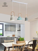 Ljojo Modern Adjustable Macaron E27 Pendant Light for Bedroom Kitchen Dining Table