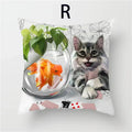 Cat Pattern Cushion Cover 45x45cm - Ideal Sofa & Home Decor Gift by Ljojo