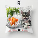 Cat Pattern Cushion Cover 45x45cm - Ideal Sofa & Home Decor Gift by Ljojo