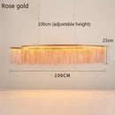 Ljojo LED Tassel Pendant Chandelier: Modern Luxury Chain Lamp for Hotel Lobby & Living Room