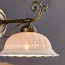 European Style Wall Light White Ceramic Old Brass E27 Bulb for Hotel Living Room by Ljojo.