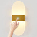 LED Touch Sensor Wall Lamp Black Modern Nordic Bedroom Living Room Sconce by Ljojo