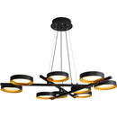 Ljojo Metal Acrylic LED Chandelier Modern Pendant Light Living Room Wall Lamp