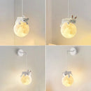 Ljojo 3D Moon Rabbit Night Light Bear Lamp - Children's Room Hanging Pendant