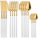 Ljojo 16-Piece Stainless Steel Christmas Dinnerware Set Luxury Cutlery & Tableware
