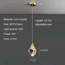 Ljojo Luxury Crystal Chandelier Pendant Light for Home Decor, Bedroom, Restaurant, Bar