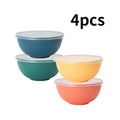 Ljojo 4pcs Bowl Set with Lid & Bento Box for Camping, Picnic, Kitchen Essentials
