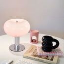 Ljojo Rechargeable Glass Desk Lamp Dimmable Night Light Wireless - Elegant Table Lamp