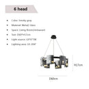 Modern Amber Glass Chandelier Luxury Hanging Lamp Home Decoration for Living Room by Ljojo