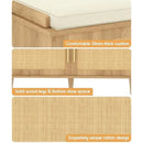 Ljojo™ Rattan Shoe Storage Bench with Cushion, Wooden Entryway Cabinet Organizer