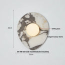 Ljojo LED Wall Lamp Modern Wabi Sabi Cylinder Bulgari Stone Mirror Light