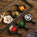 Ljojo 4-Piece Japanese Tableware Set with Chopsticks and Plum Blossom Seasoning Plates