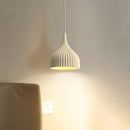 Ljojo Milky White Resin LED Pendant Light for Home Decor