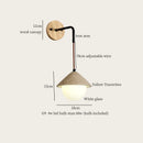Ljojo LED Wall Sconce Lamp, Nordic Modern Design, Adjustable Yellow Travertine Light for Living Room
