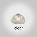 Ljojo Modern Amber Stone LED Pendant Light Chandelier for Living Room Home Decoration