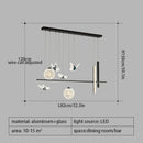 Ljojo Luxury Butterfly Gypsophila LED Chandelier Pendant Light Modern Decor Dining Bedroom Living Room