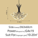 Dandelion Flower Chandelier LED Romantic Home Decoration Ljojo Bouquet Lamp