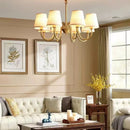 LED Pendant Light American 70s Vintage for Master Bedroom - Cloth Nordic Chandelier by Ljojo