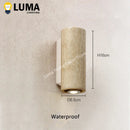 Yellow Travertine Wall Lamp Japanese Style for Bedroom Corridor Aisle - Ljojo
