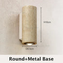 Ljojo Travertine Wall Light LED Bedroom Sconce - Wabi Sabi Decor for Living Room & Corridor