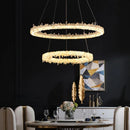 Nordic Luxury Crystal Ring Chandelier | Dimmable Ceiling Light by Ljojo