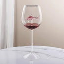 Ljojo 10oz 3D Shark Red Wine Goblet Cup in Pink, White, Blue, Grey