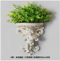 Ljojo™ Music Angel Resin Vase Wall Sticker Ornaments for Home Livingroom Wall Decoration