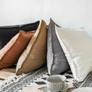 Ljojo Linen Fringed Cushion Cover for Home Decor on Bed Sofa Couch