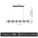 Nordic Glass Led Chandelier for Living Dining Room Kitchen - Ljojo Home Decor Lighting