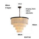 Black Alabaster LED Chandelier by Ljojo - Stylish Lighting for Living & Dining Room