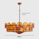 Art Glass Chandelier Ljojo Amber Green White E14 Lamp Bauhaus Design