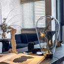 Clear Glass Table Lamp USB Charging Warm Light 3000K Ljojo Bedroom Desk Light