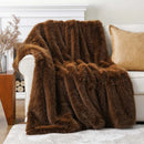 Ljojo Luxury Faux Fur Blanket for Bed Sofa Home Decor