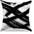 Abstract Monochrome Brushstroke Pillow Cover for Sofa, Bedroom, Car - Ljojo™