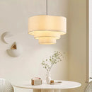 Nordic Wabi-Sabi Fabric Led Pendant Light Chandelier by Ljojo