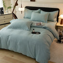 Ljojo 2024 Luxury Cotton Thickened Solid Color Four-Piece Set
