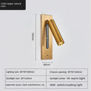Ljojo LED Wall Light with Switch and USB Charging - Bedroom Reading Lamp